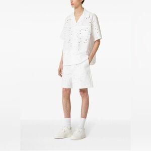 Valentino Garavani White Floral Broderie Anglaise Shirt